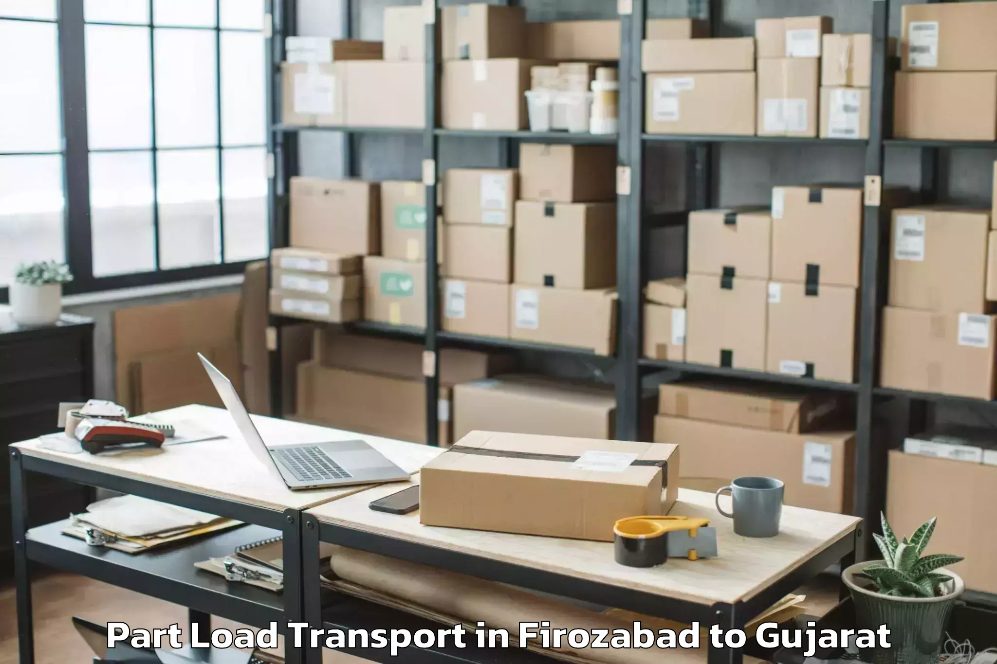 Professional Firozabad to Dungra Part Load Transport